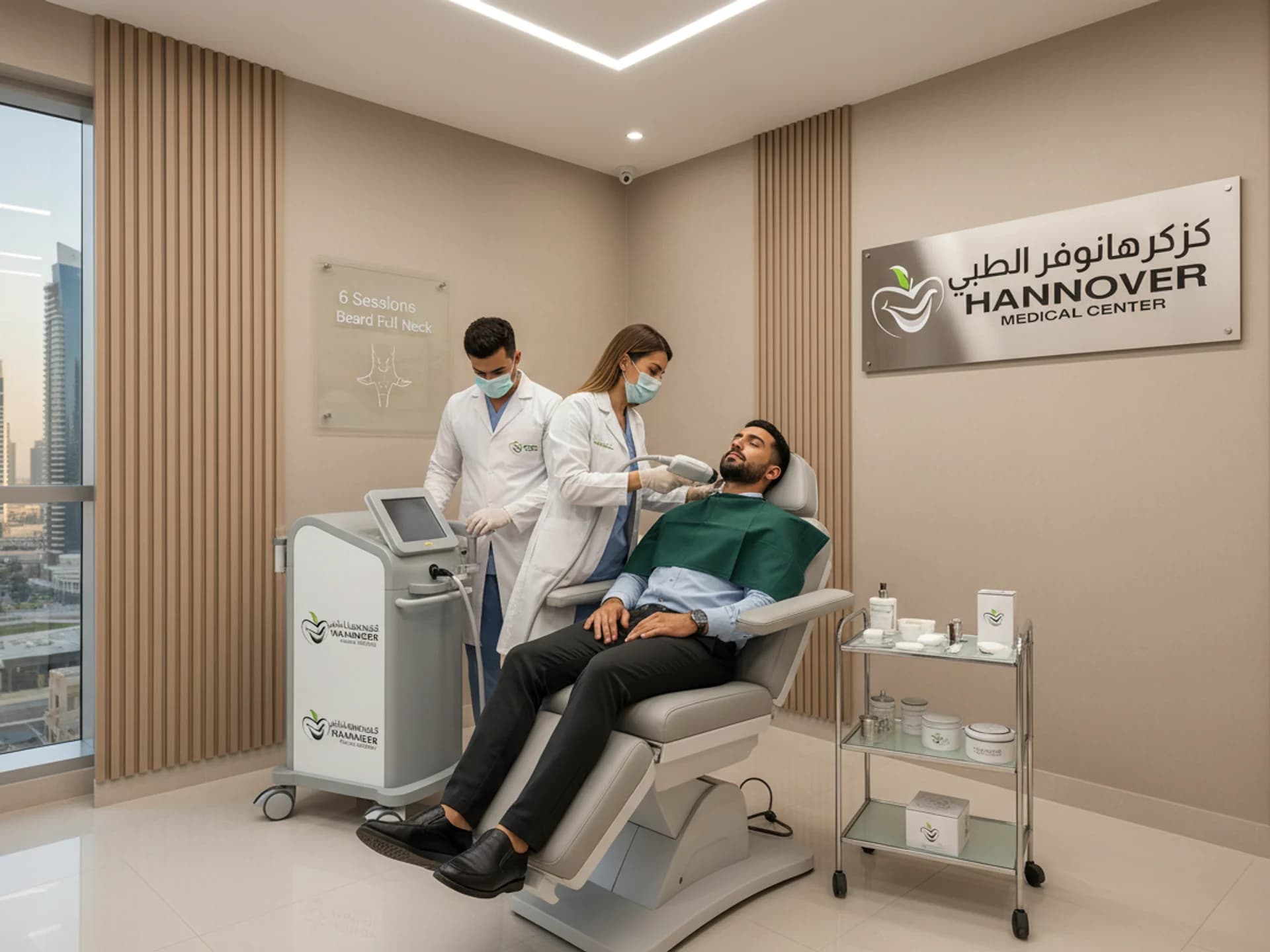6 جلسات ليزر لحية وكامل الرقبة - Healthcare service image