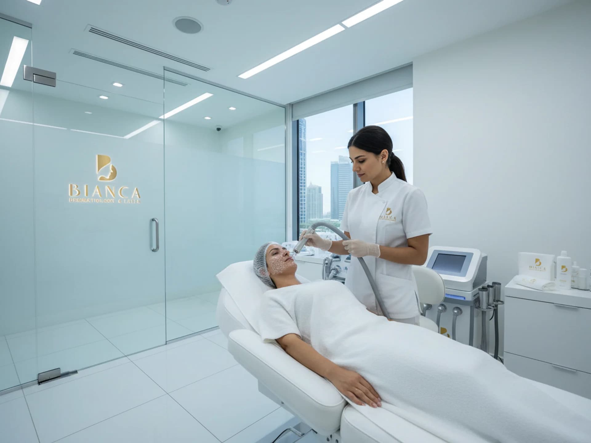 علاج الوجه بزجاج الأكسجين - Healthcare service image