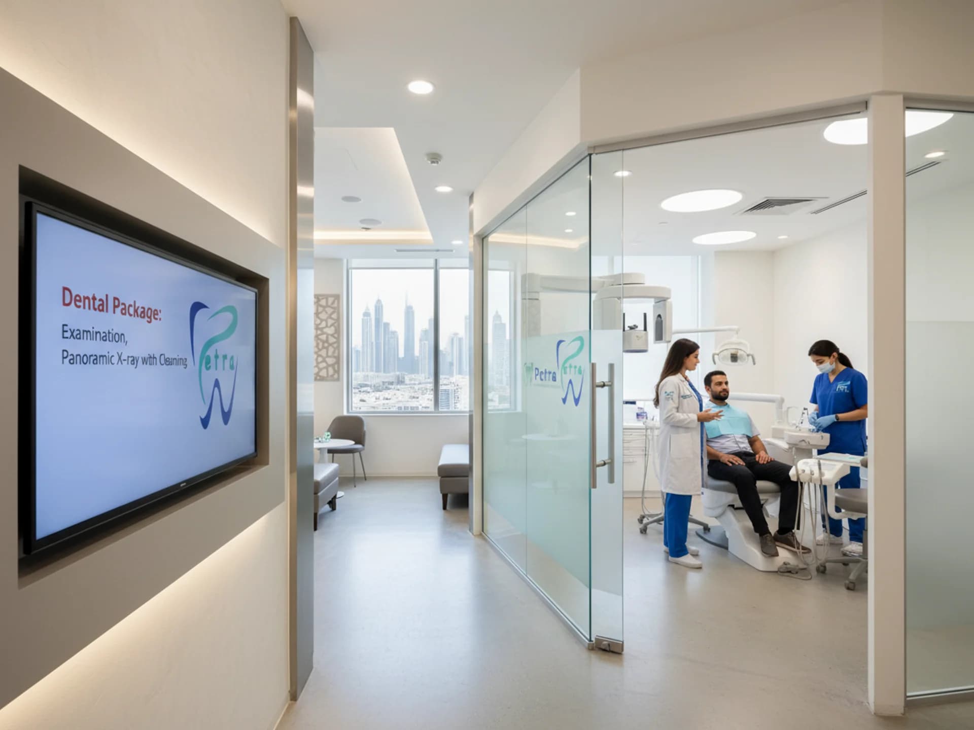 باقة طب الأسنان: الفحص، الأشعة البانورامية مع التنظيف - Healthcare service image