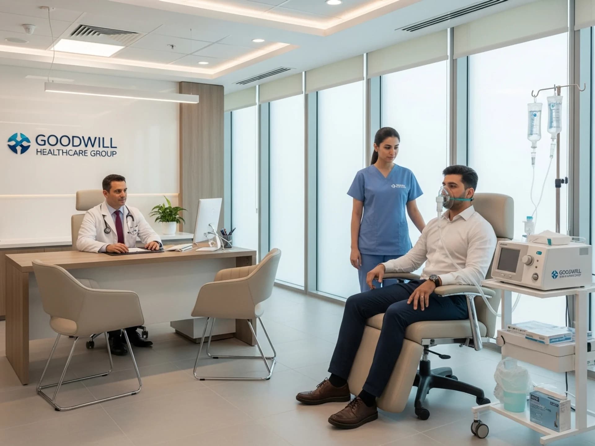Dr. Benatt George
Consultation and Airway Inhalation  - Professional healthcare practitioner