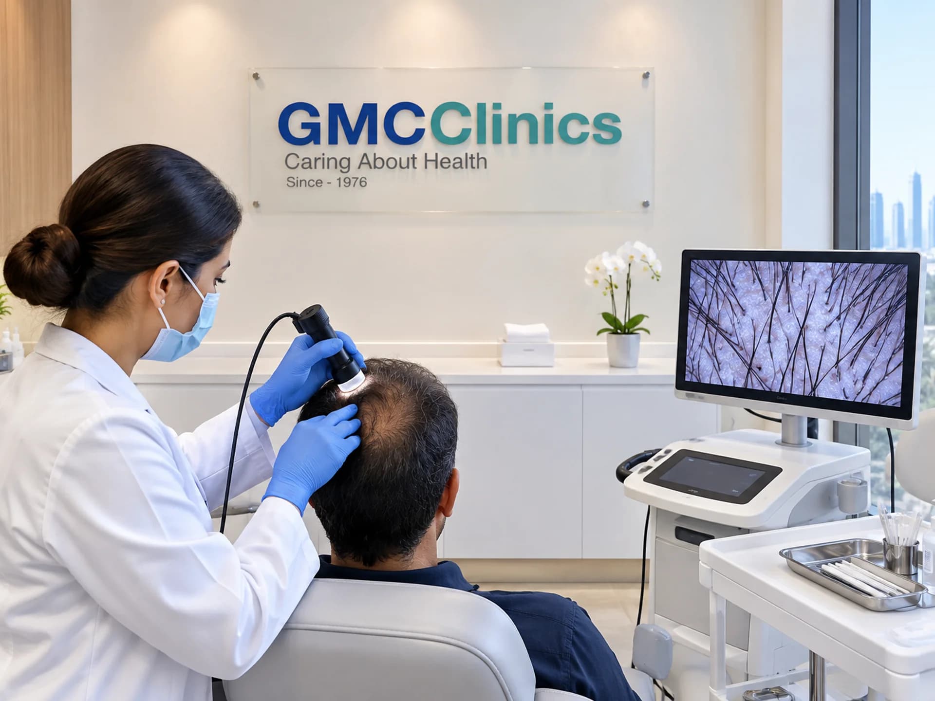 علاج تساقط الشعر بالخلايا الجذعية LC + فحص الشعر بالمجهر - Healthcare service image