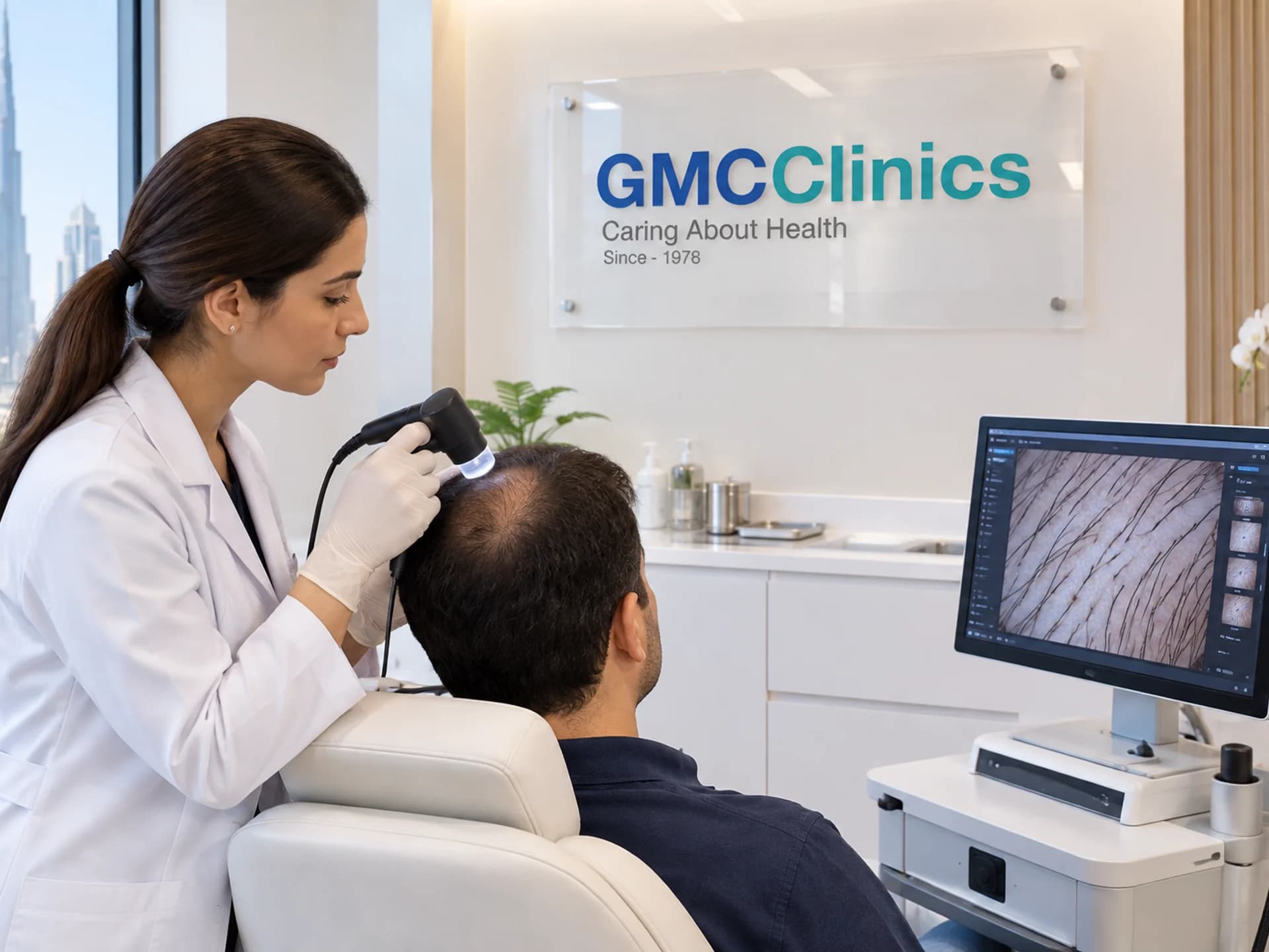 علاج تساقط الشعر بالخلايا الجذعية LC + فحص الشعر بالمجهر - Healthcare service image