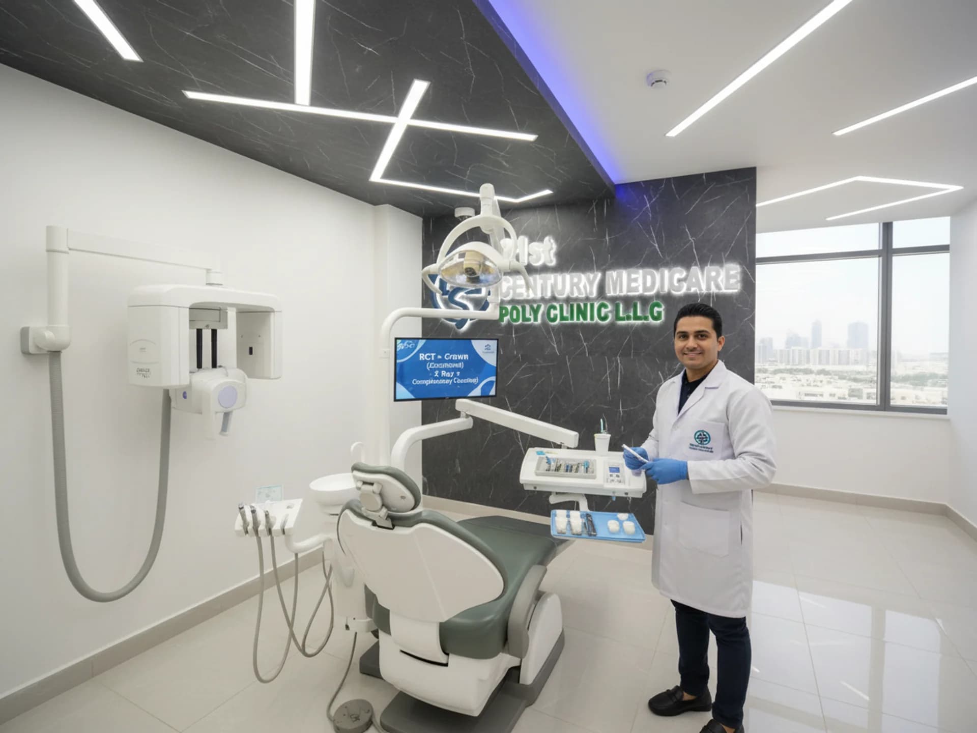  
علاج قناة الجذر + تاج (زركونيوم) + أشعة سينية + تنظيف مجاني - Healthcare service image