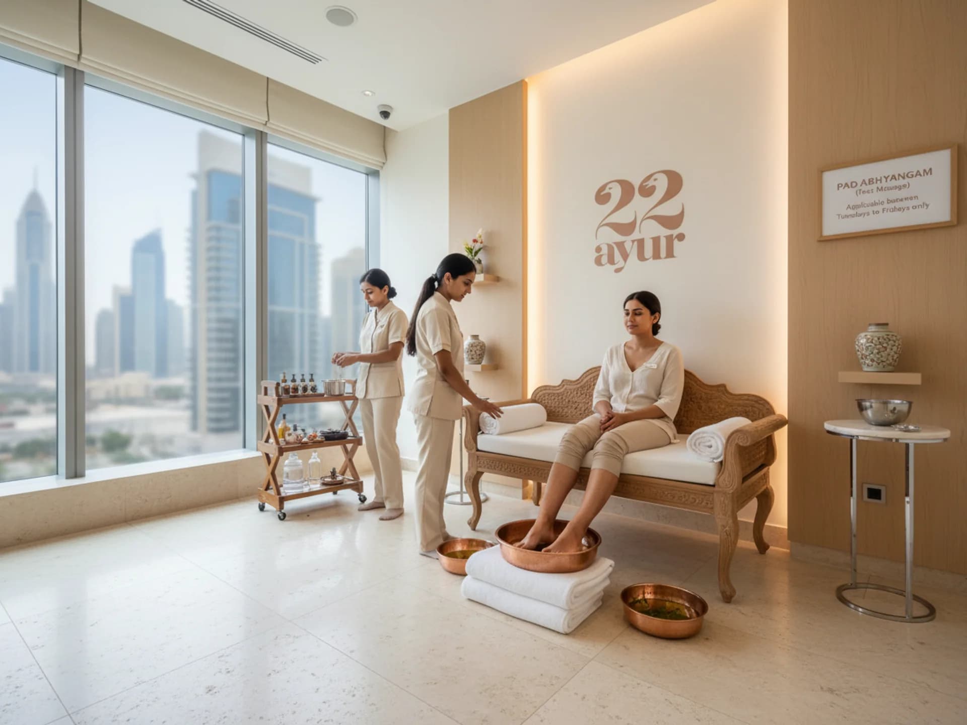 Dr. Thasni Mohammed Irshad
Pad Abhyangam (Feet Massage) Applicable between Tuesdays to Fridays only - Professional healthcare practitioner