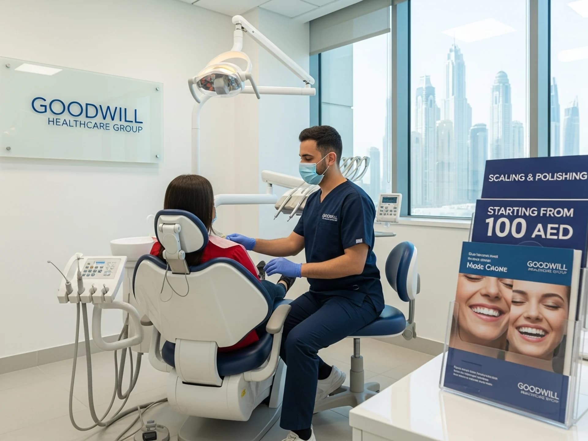  
تنظيف وتلميع الأسنان ابتداءً من 100 - Healthcare service image