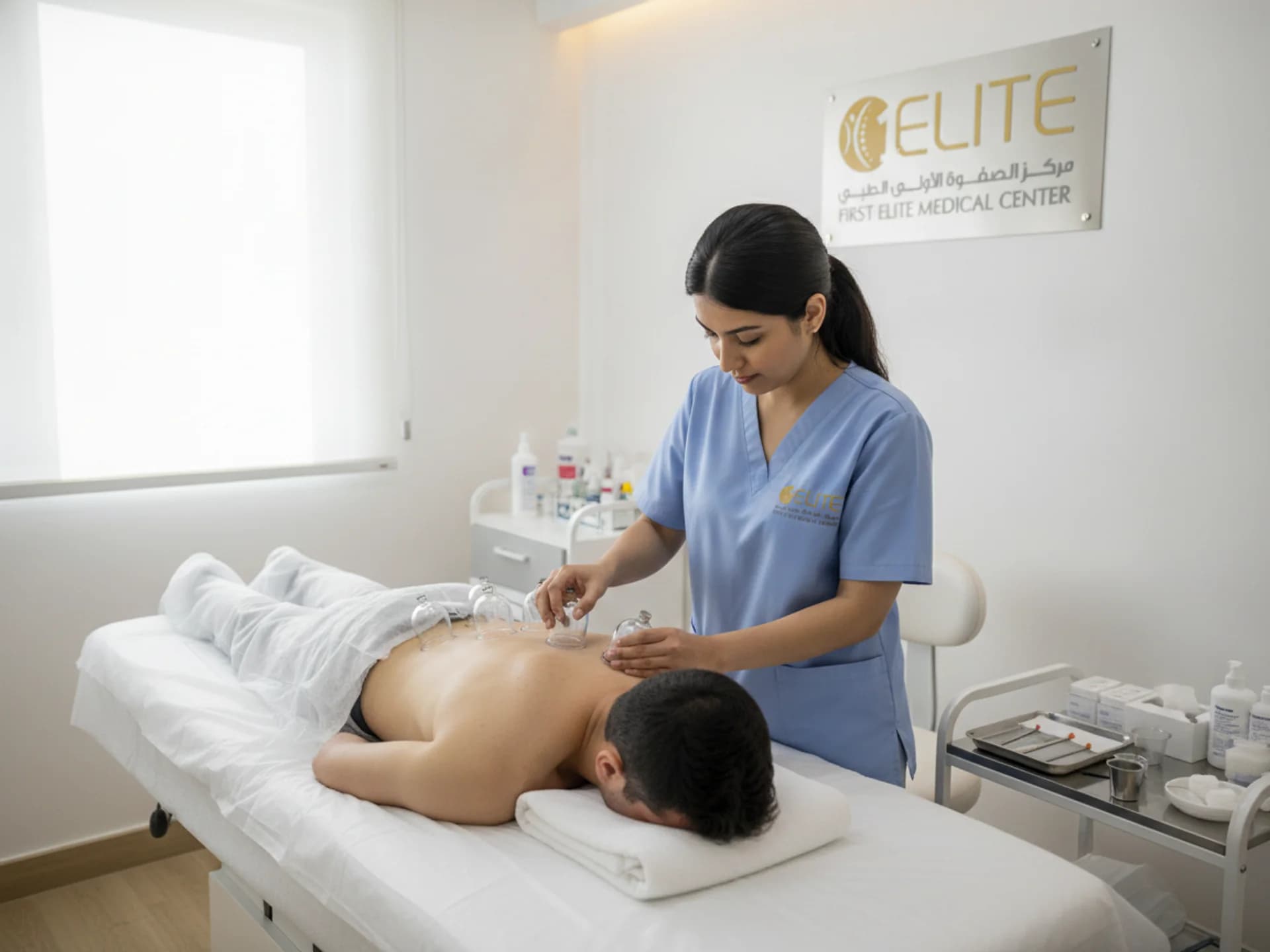 Dr. Ahmed Attia
Hijama session Dr. Ahmed Attia
Hijama session - Professional healthcare practitioner